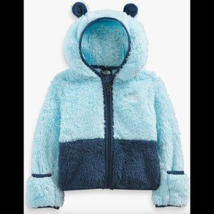 The North Face Baby Bear Fuzzy Hoodie Jacket Atomizer Blue 3-6 Months NWT